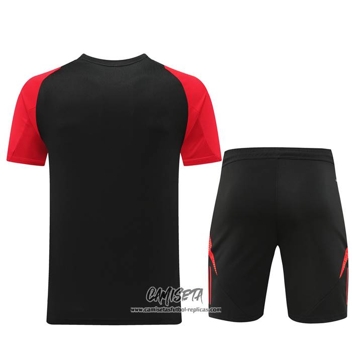 Chandal del Belgica 2024-2025 Manga Corta Negro - Pantalon Corto